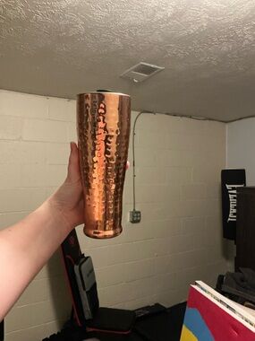 Copper Hammered Stainless Steel Travel Tumbler - Copper Finish